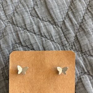Universal Thread Silver Butterfly Earrings